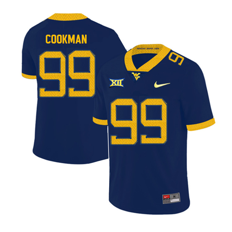 2019 Men #99 Sam Cookman West Virginia Mountaineers College Football Jerseys Sale-Navy